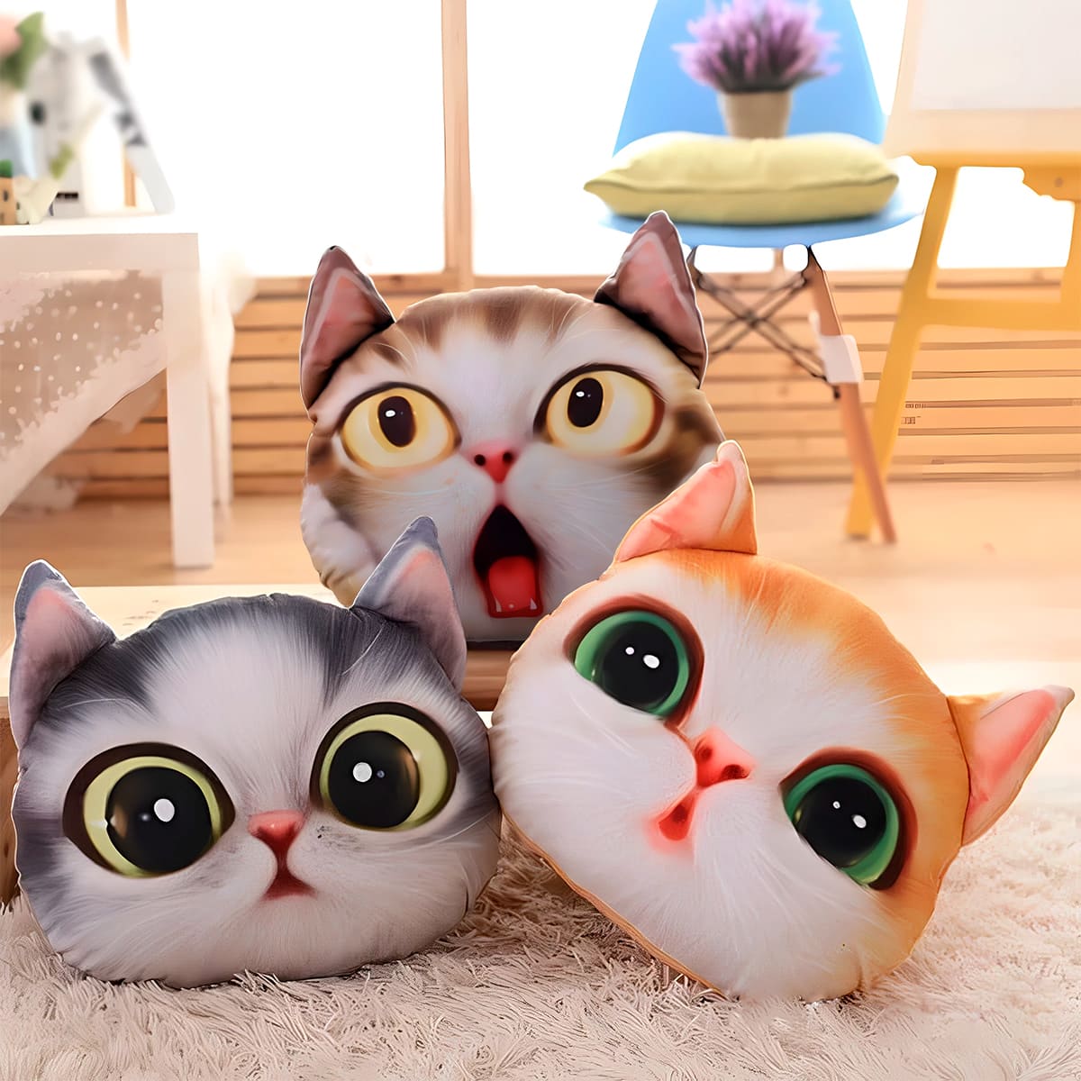 Cojin De Gatos 3D X3 Infantil FDCG3D